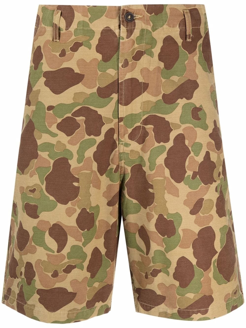 camouflage print knee-length shorts - 1