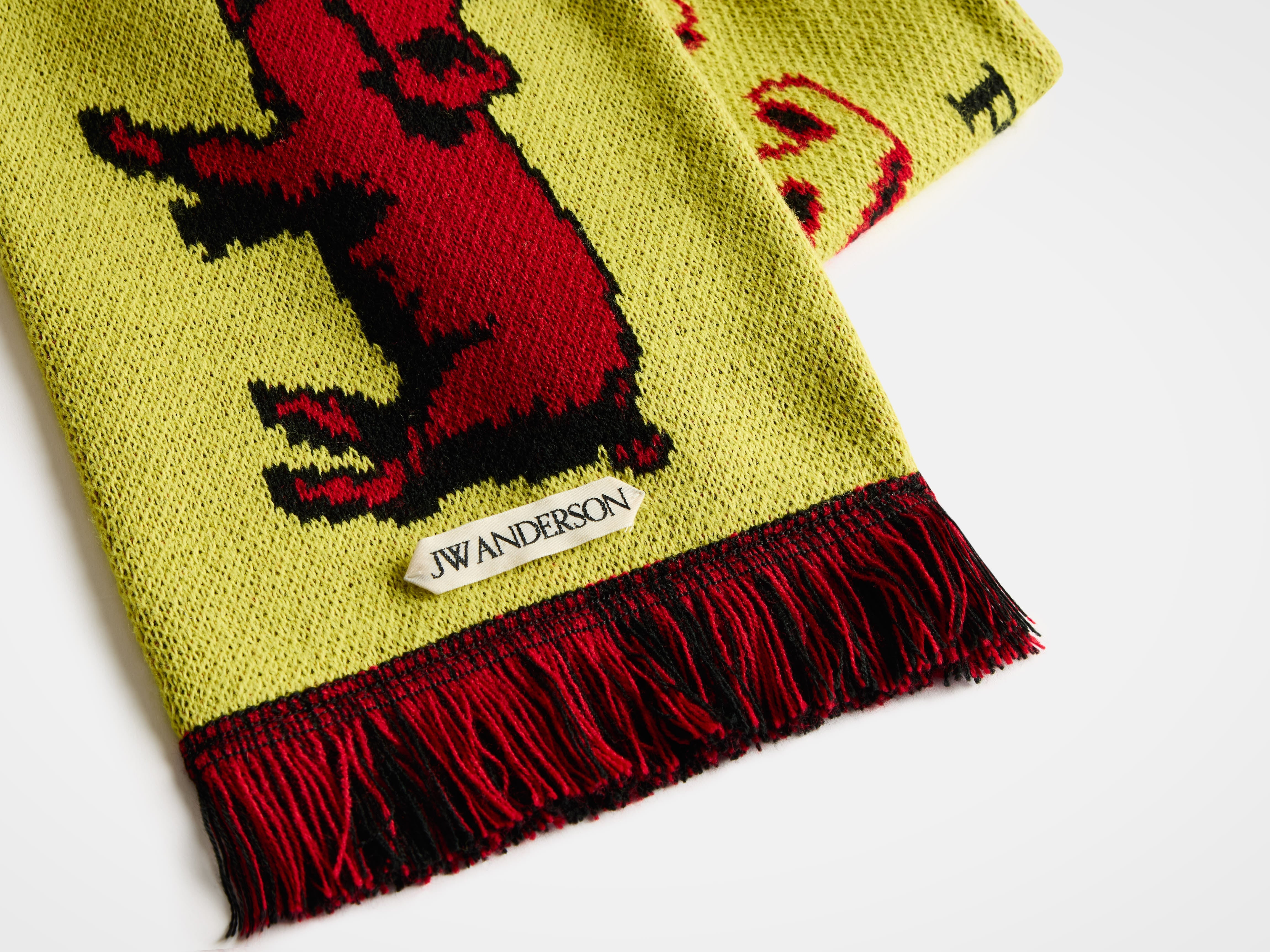 PIGLET FOOTBALL KNITTED SCARF - 2