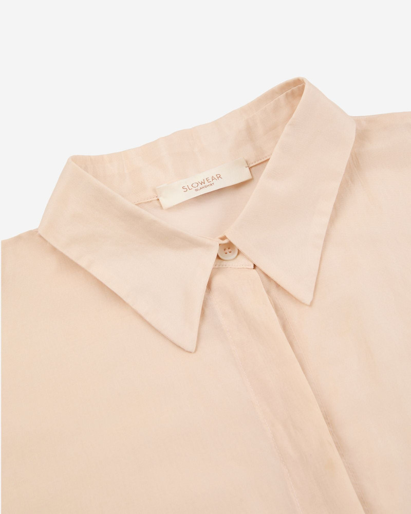 Wide fit shirt in silk and cotton muslin 6