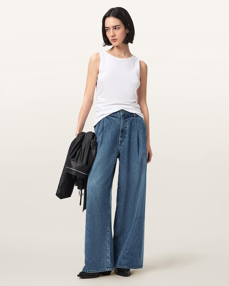 HAZE WIDE LEG PLEATED JEANS 5