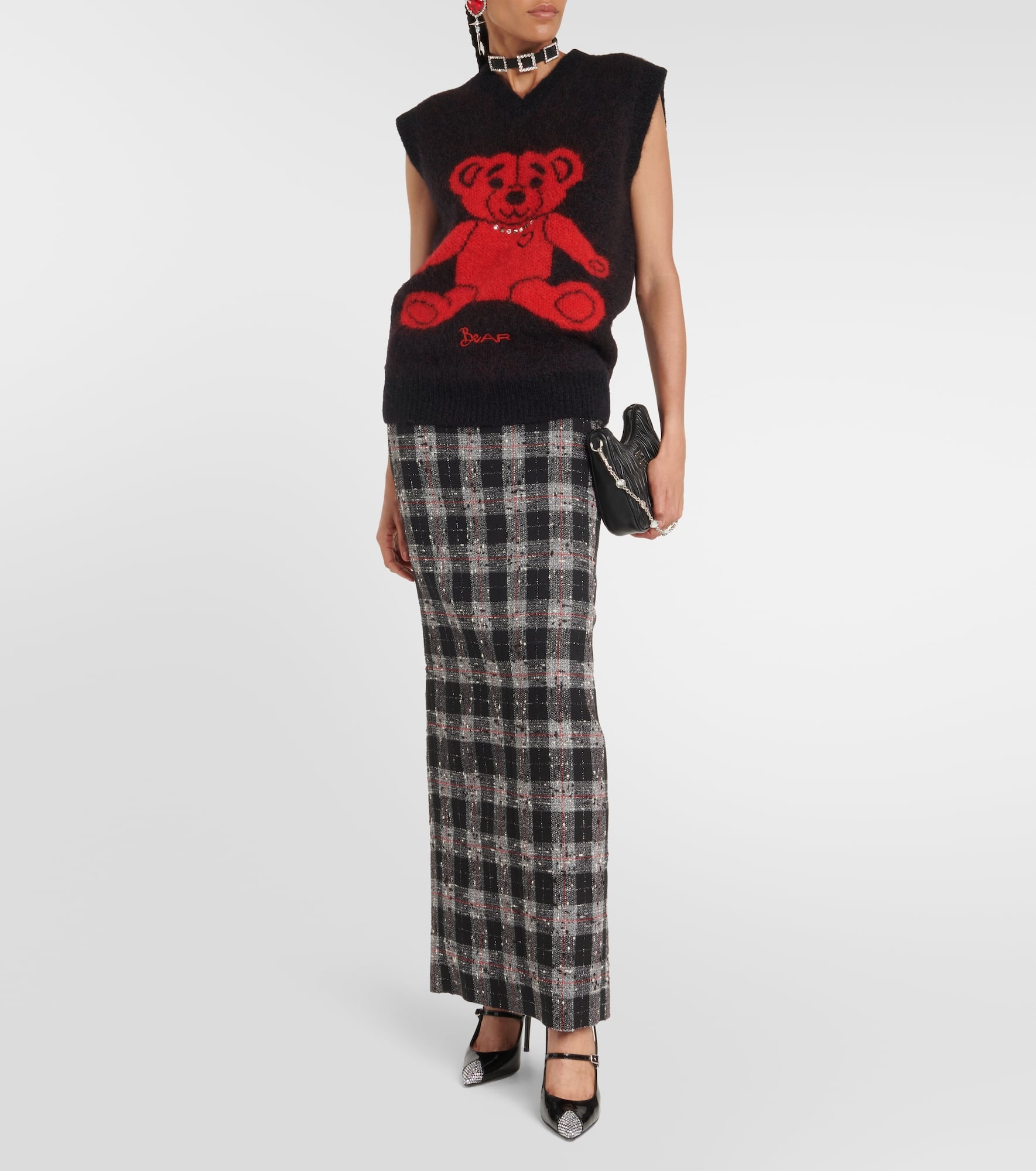 Bear wool-blend vest - 2