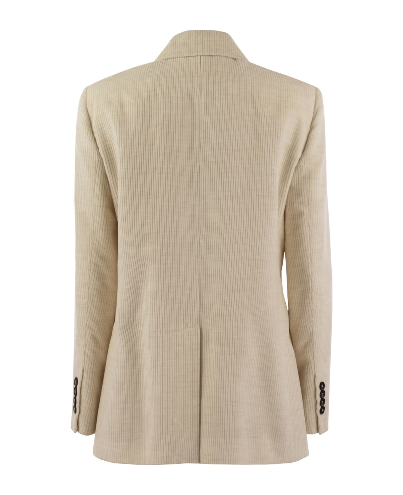スーツ BRUNELLO CUCINELLI Viscose and cotton corduroy jacket with n Brunello Cucinelli Viscose And Cotton Corduroy Jacket With