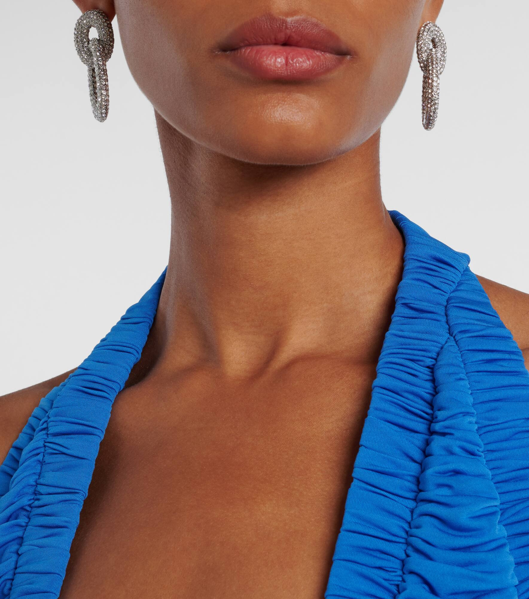 Crystal-embellished drop earrings - 6
