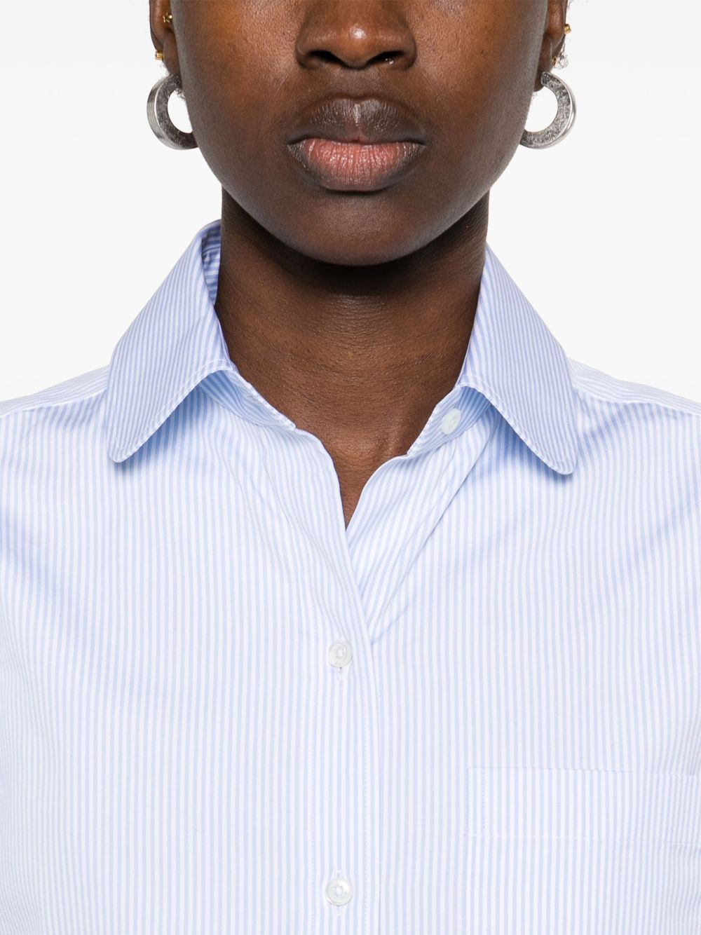 striped poplin shirt - 5