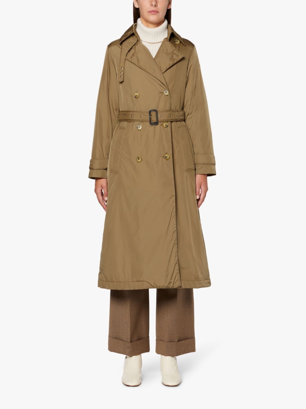 TYRIE BEIGE NYLON THINDOWN TRENCH COAT | LM-1097TD - 3