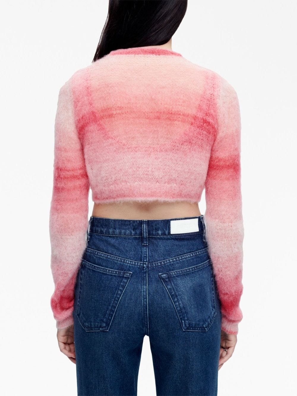 gradient-effect cropped cardigan - 4