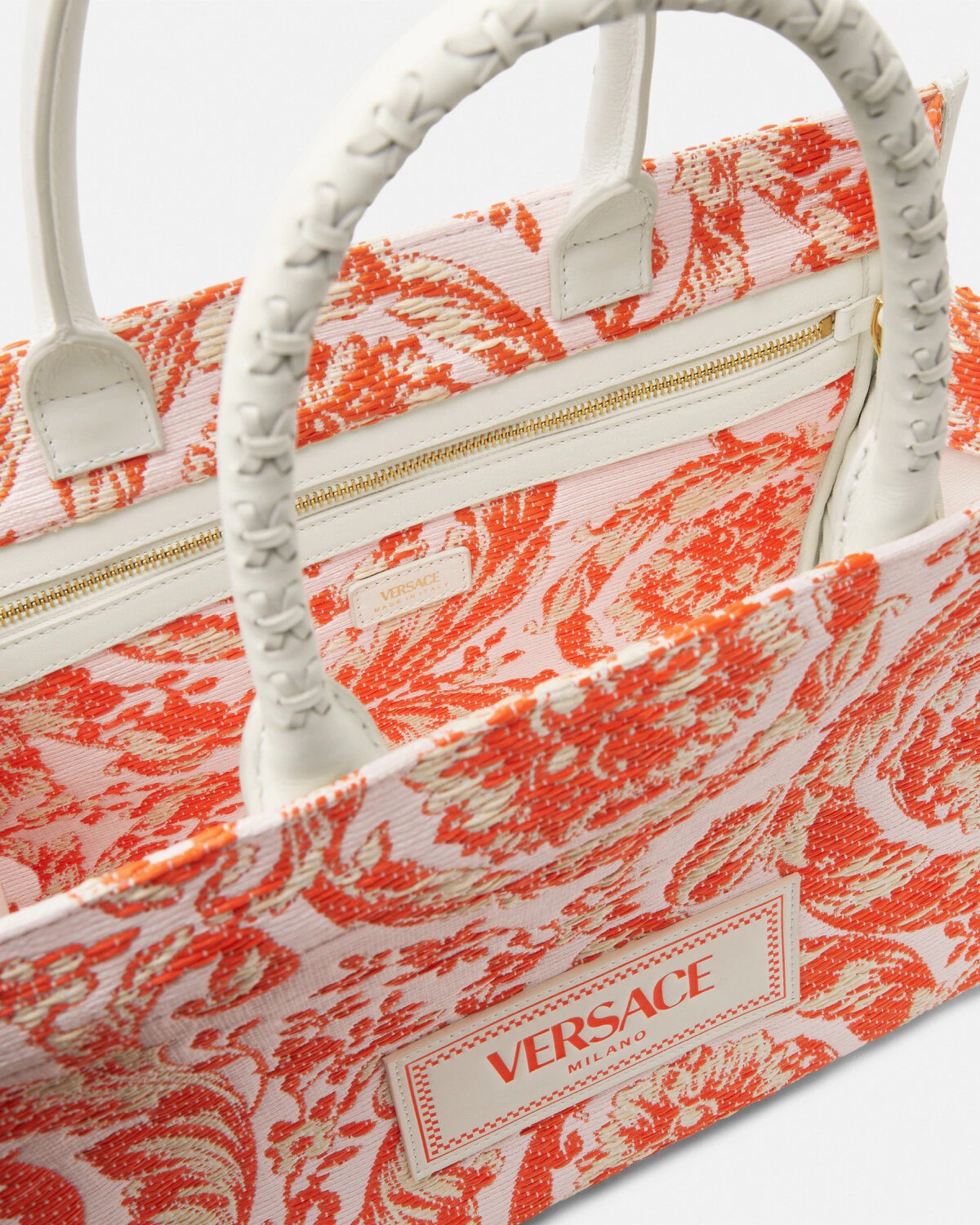 Barocco Athena Raffia Medium Tote Bag - 4