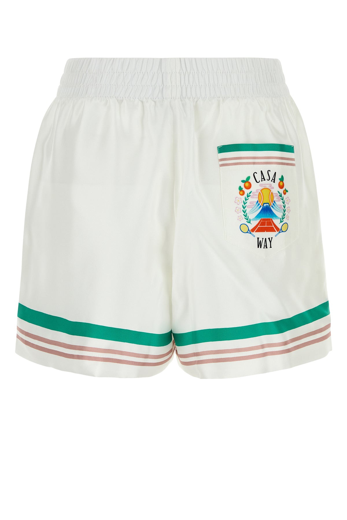 White silk shorts - 2