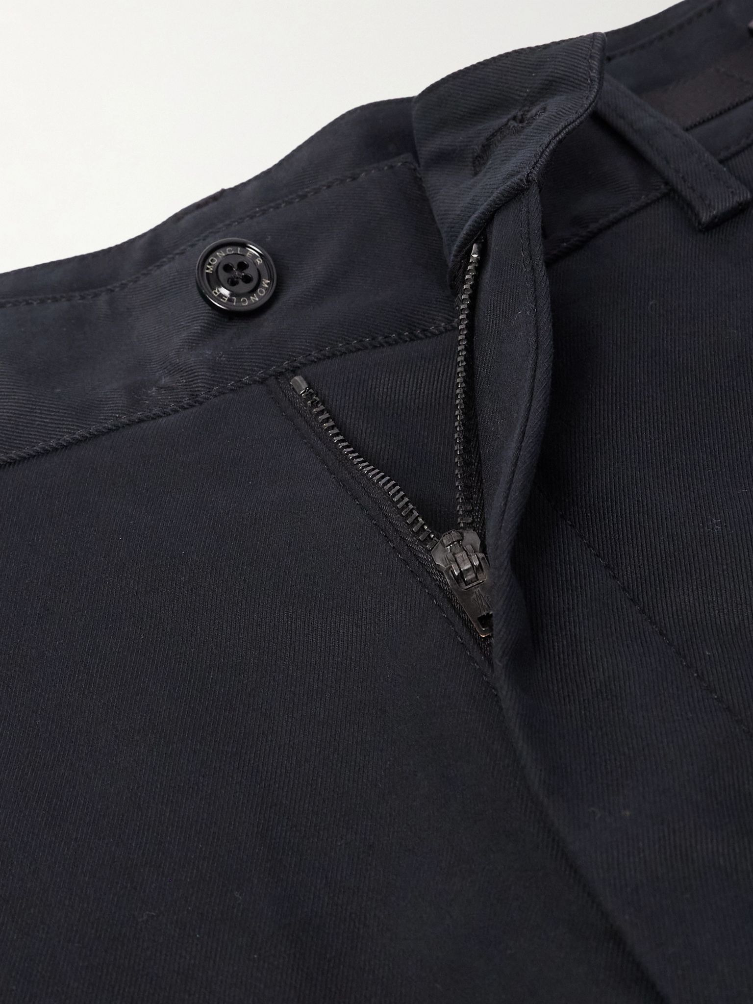Straight-Leg Pleated Stretch-Cotton Gabardine Cargo Trousers Black - 6
