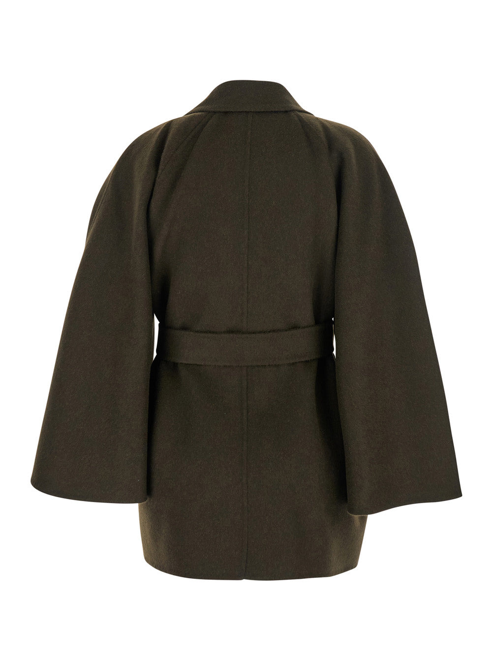 Max Mara Women 'Verna' Green Coat With Wide Notched Revers In Wool Woman - 2