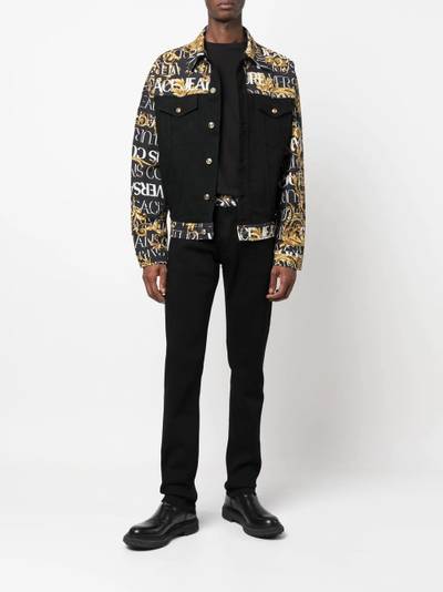 VERSACE JEANS COUTURE baroque-print slim-cut trousers outlook