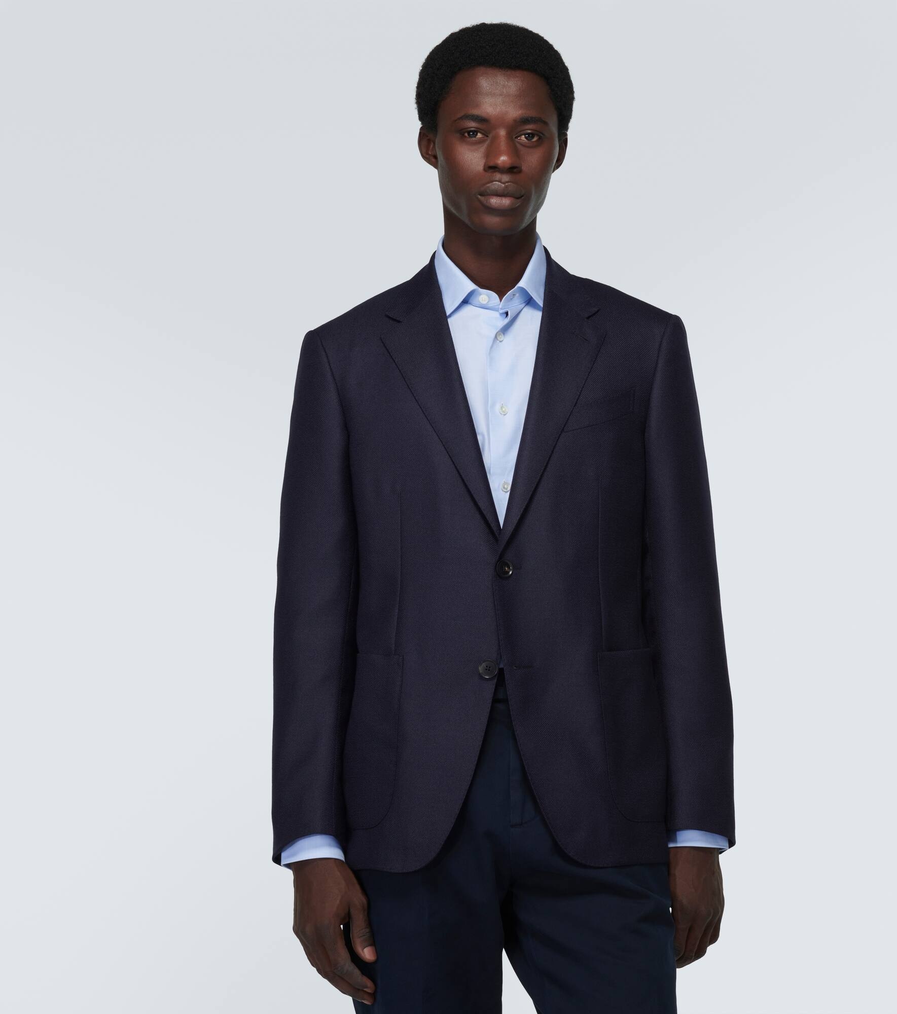Single-breasted cashmere and silk blazer - 3