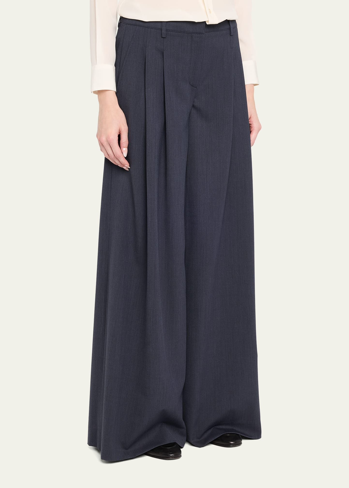 New Didi Wool-Blend Wide-Leg Pants - 4