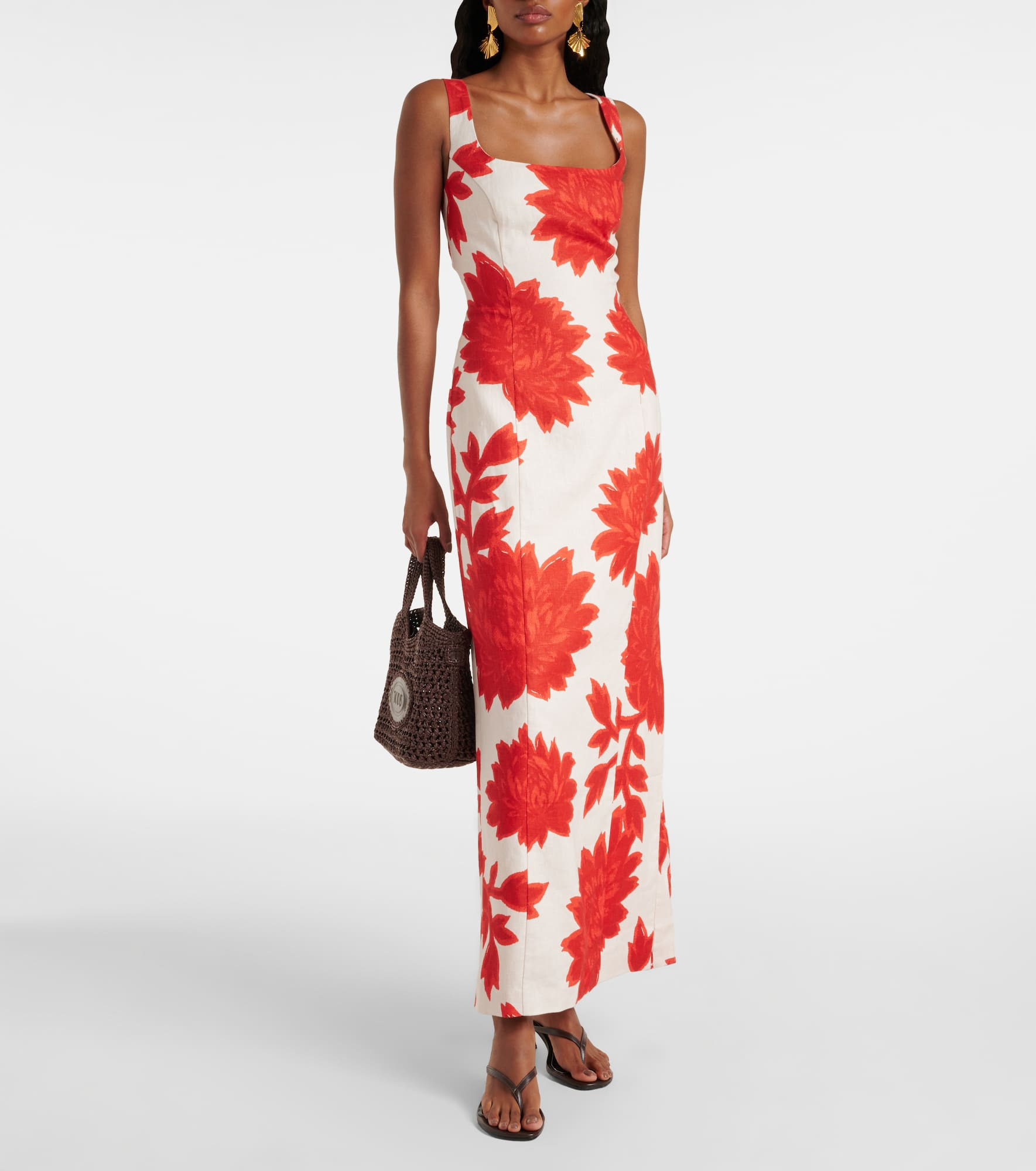 Floral linen maxi dress - 2
