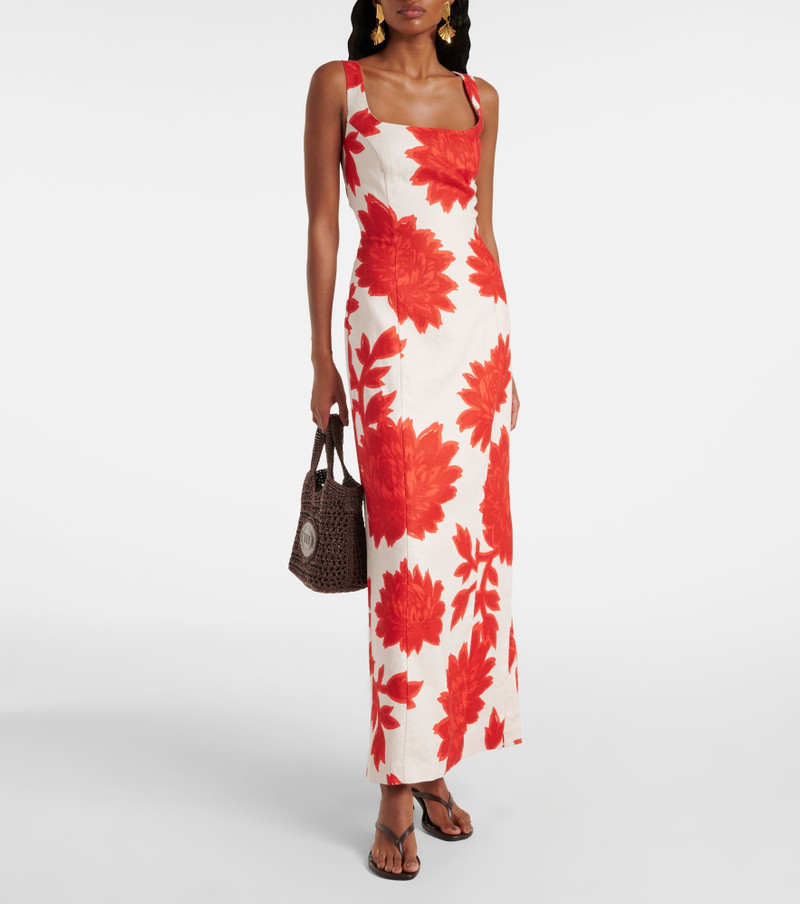 SIR. Floral linen maxi dress outlook