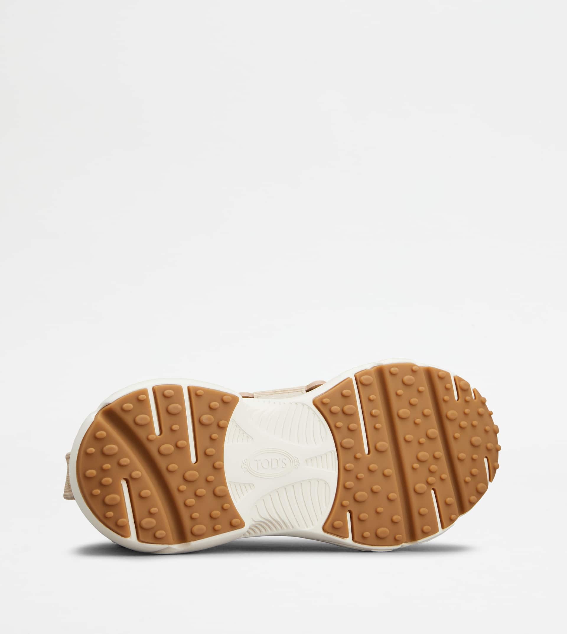 TOD'S Leather-trimmed stretch-knit slip-on sneakers