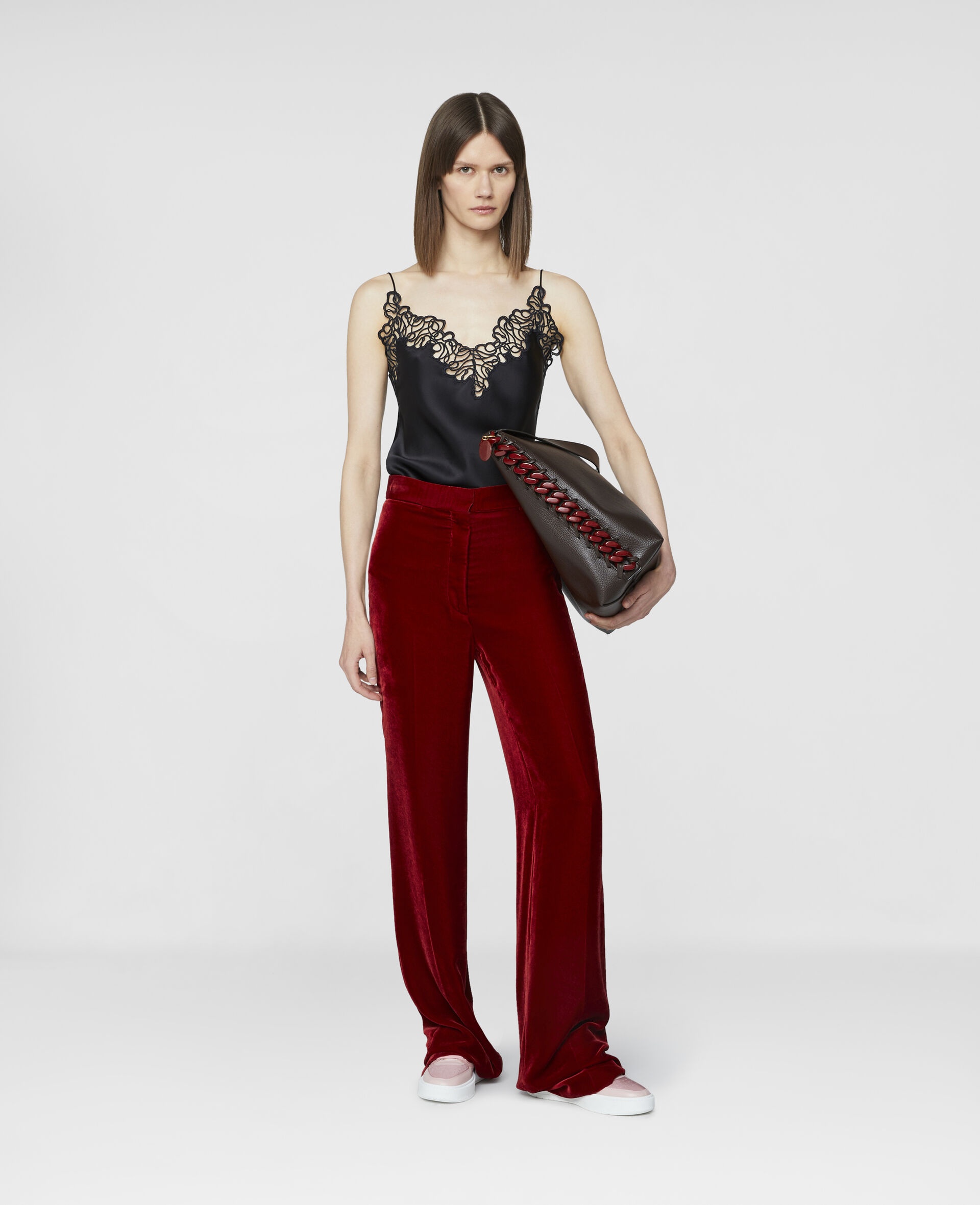 Straight Leg Tailored Trousers - 2