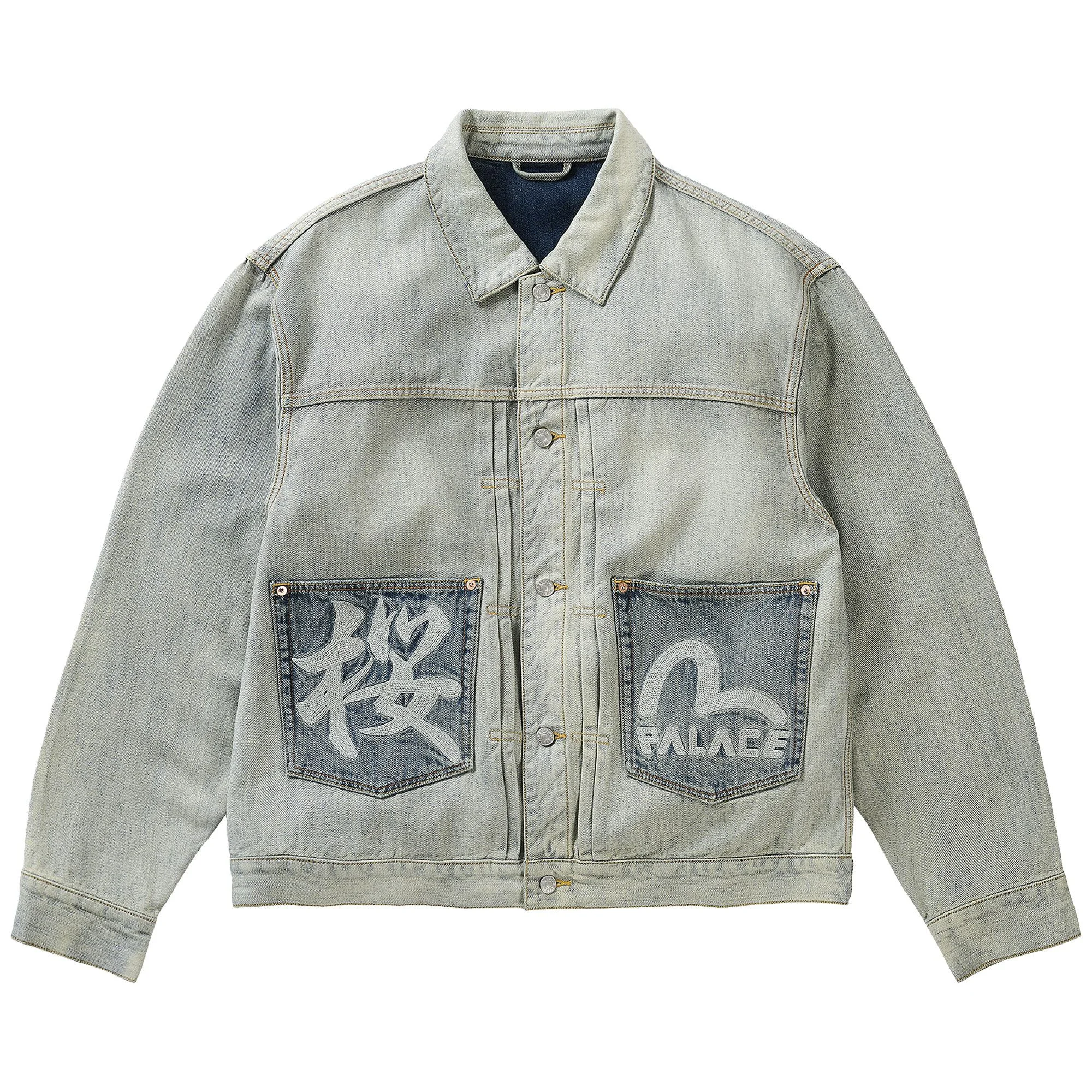 Palace x Evisu Type 2 Denim Jacket 'Reverse Indigo' - 1