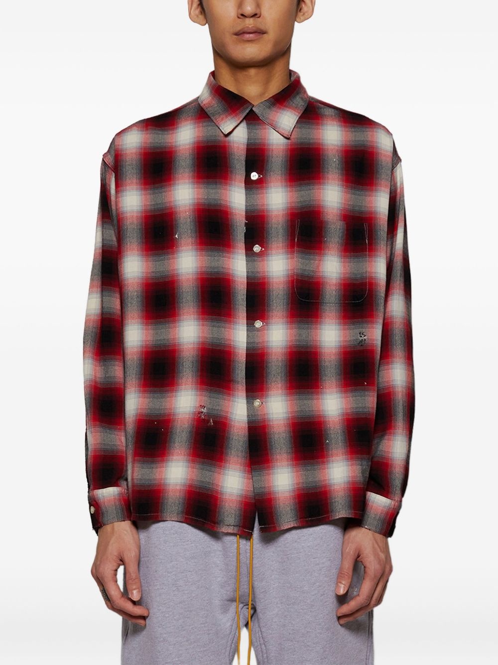 check-print shirt - 3