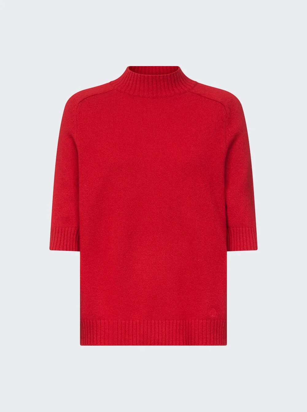 Ruth Short Sleeve Cashmere Top Red Melange - 1