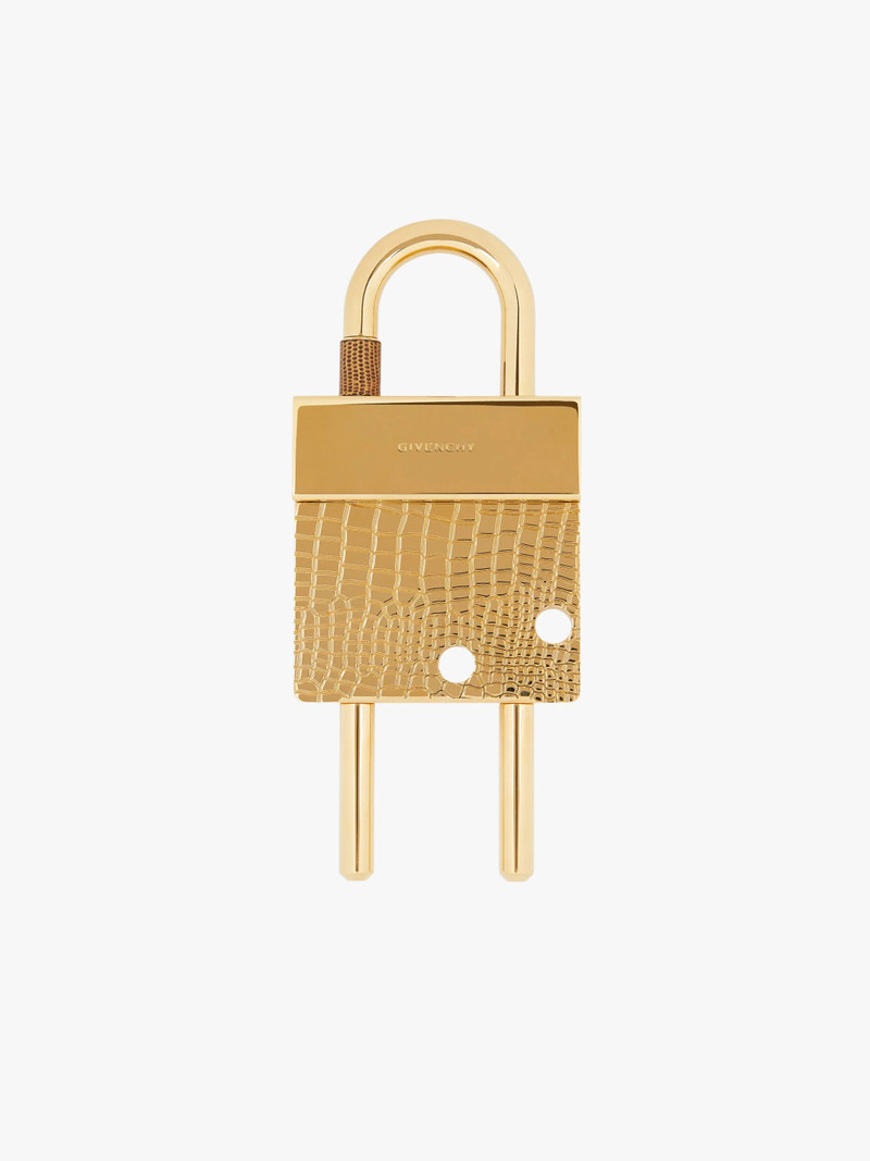 MAXI PADLOCK IN CROCODILE EFFECT METAL 1