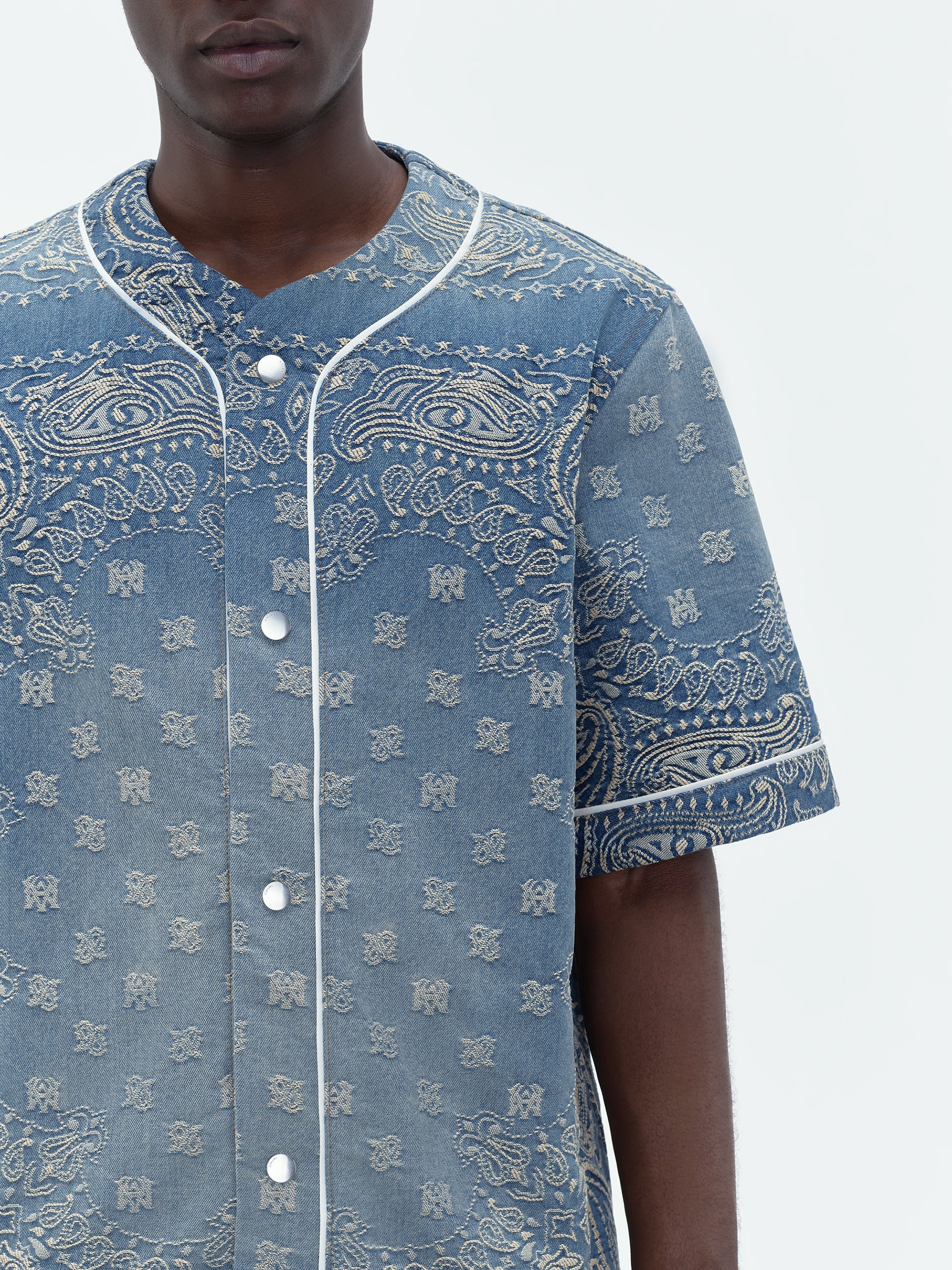 BANDANA JACQUARD BASEBALL SHIRT - 5