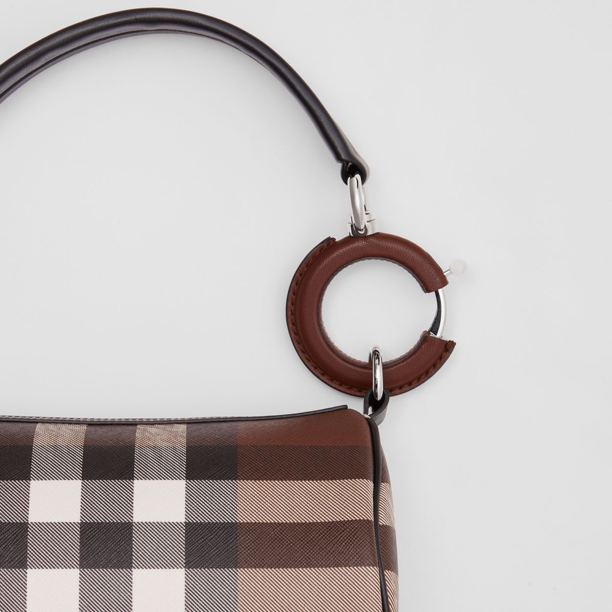 Mini Check and Leather Rhombi Bag - 2