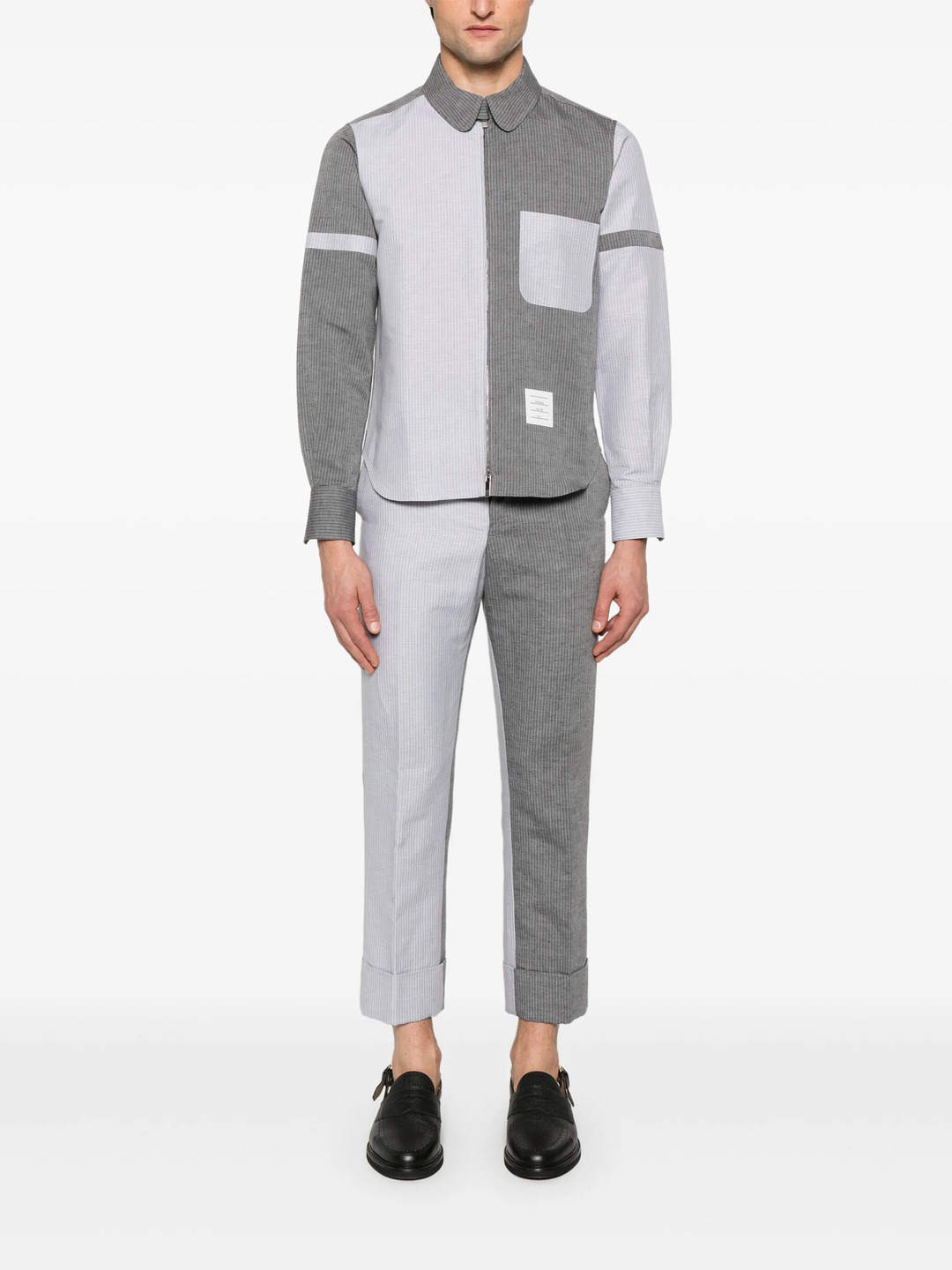Tonal University Stripe Linen Cotton Trouser Men - 2