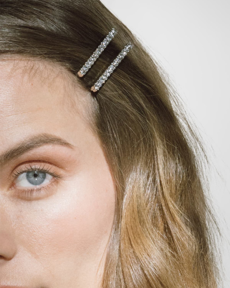 Jennifer Behr Gwen Crystal Bobby Pins, Set of 2 outlook