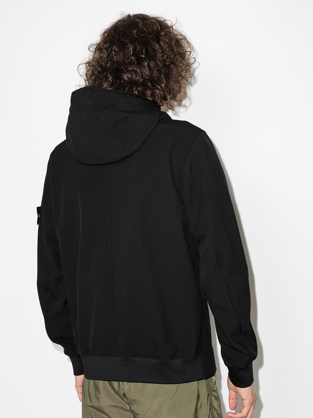 logo-patch zip-up hoodie - 3