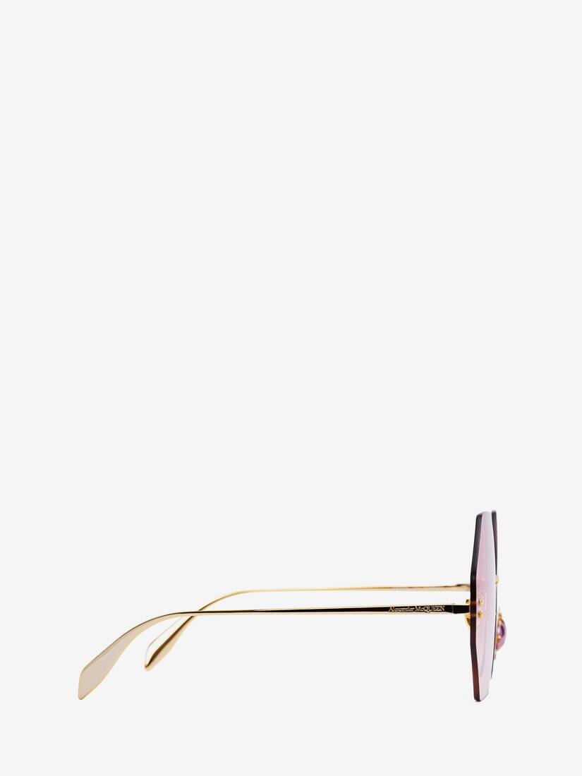 Beetle Jeweled Sunglasses in Gold/red - 2