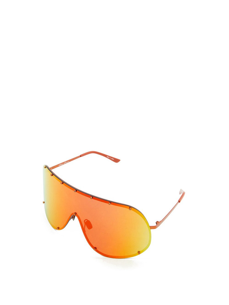 Rick Owens Orange Shield Sunglasses outlook