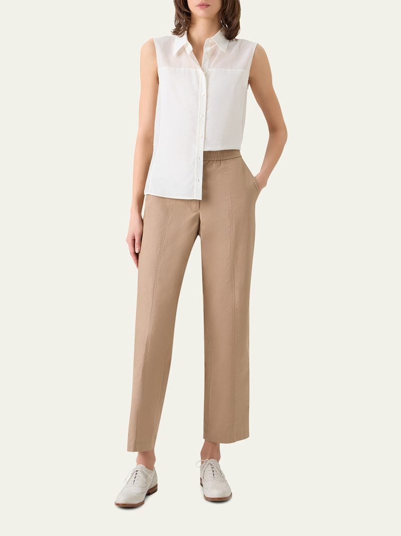 AKRIS Cotton Voile Button-Down Fitted Shirt outlook