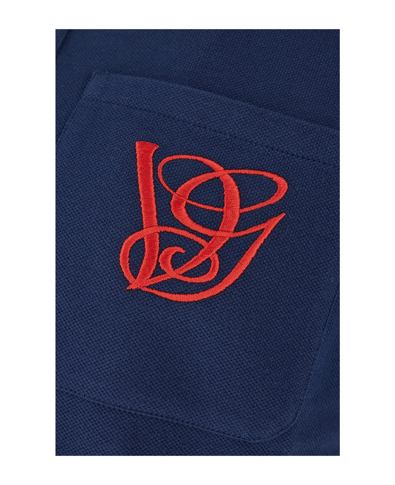 Navy Blue Piquet Polo Shirt - 3