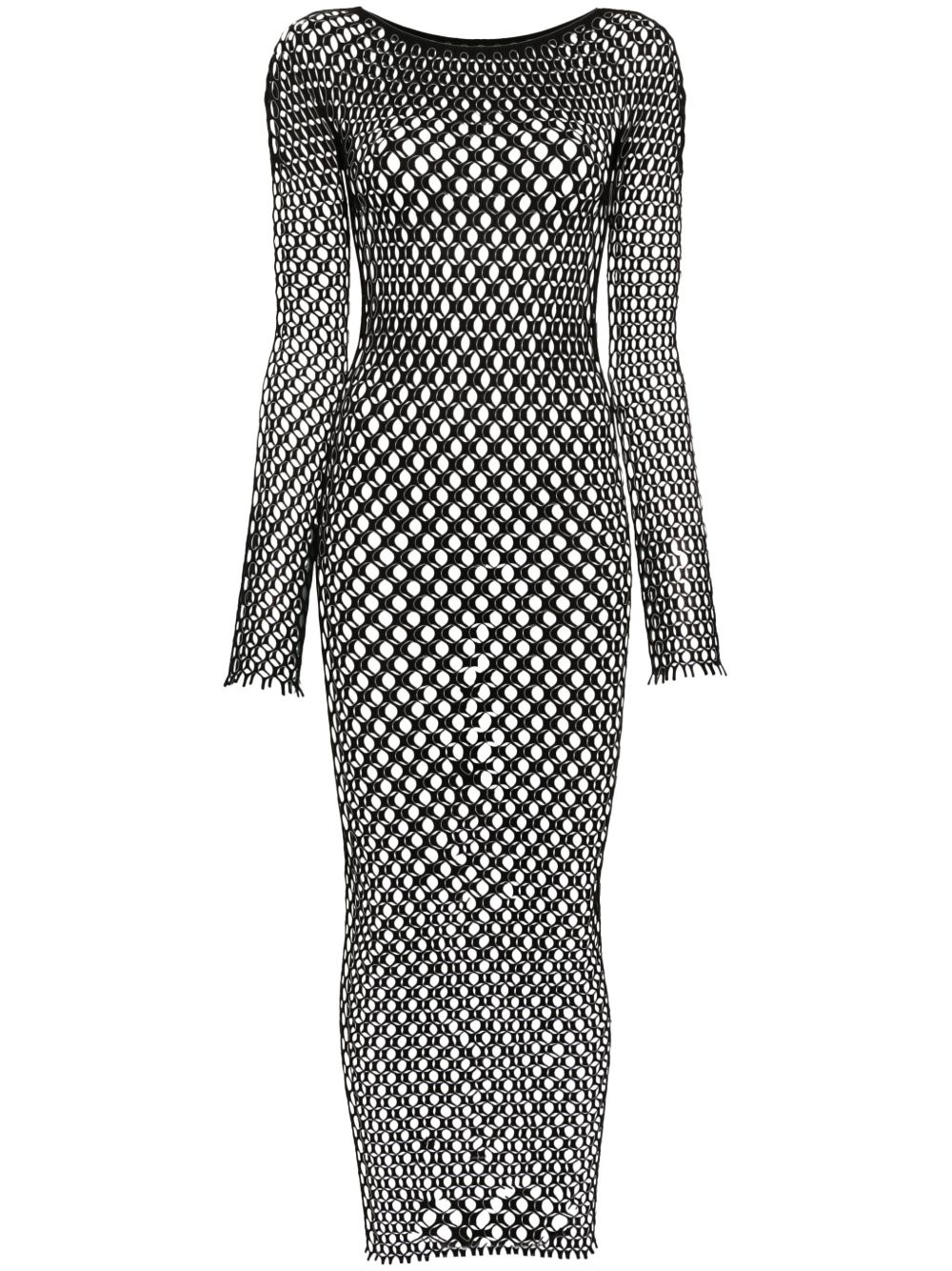 mesh-design dress - 1
