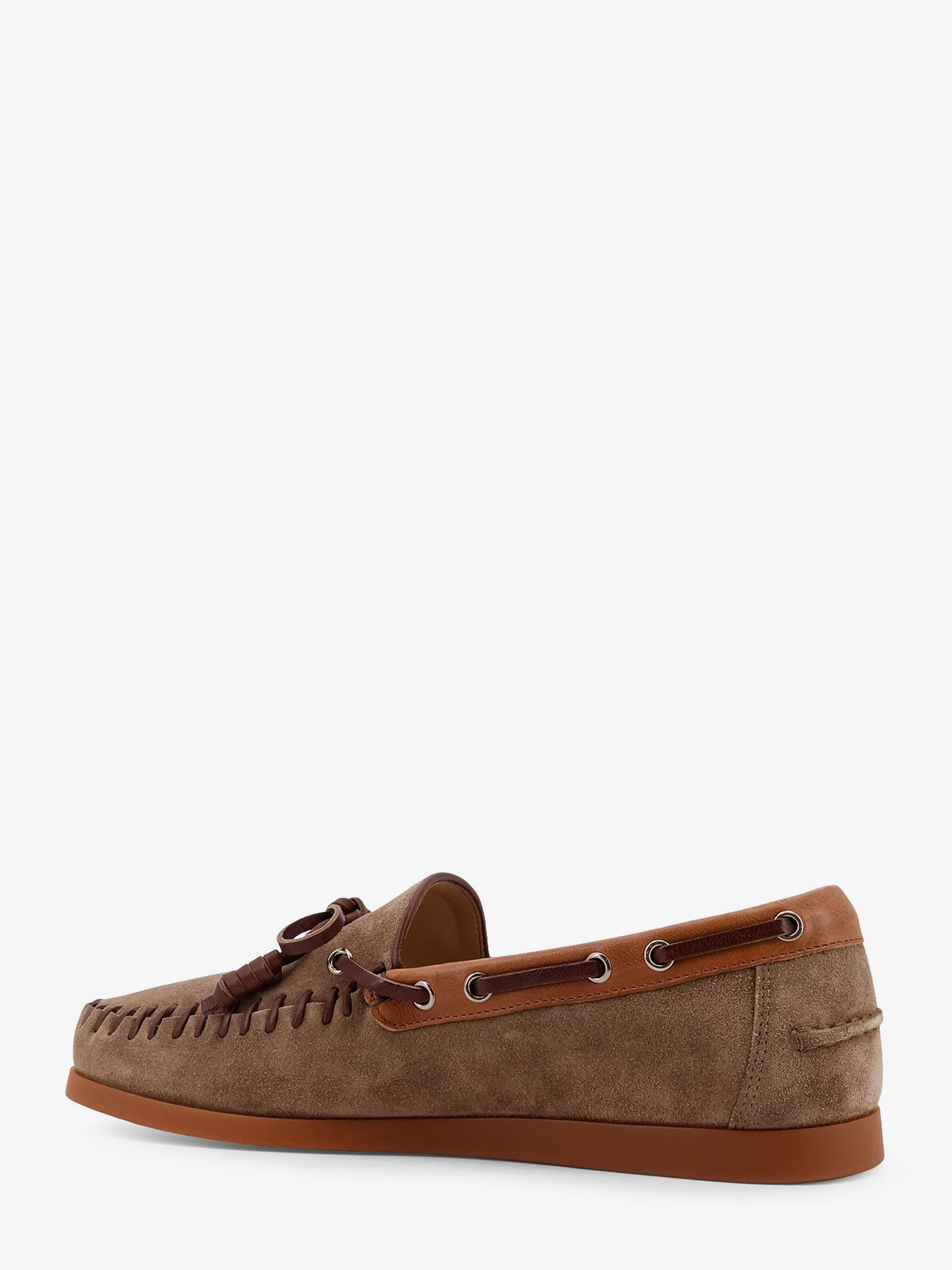 PALM AVENUE SUEDE AND LEATHER LOAFERS - 4