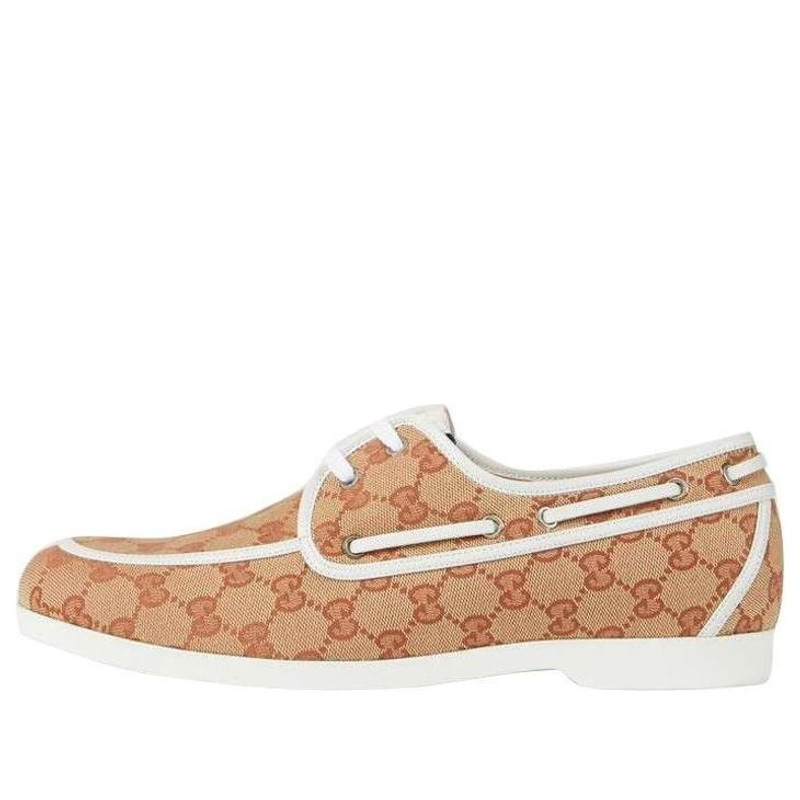 Gucci GG Canvas Boat Shoes 'Neutrals' 547641-KQWM0-8368 - 1
