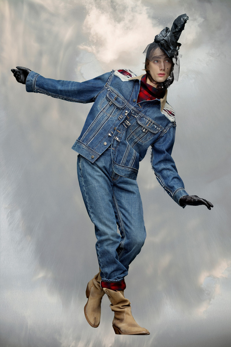 Maison Margiela Pendleton denim jacket outlook