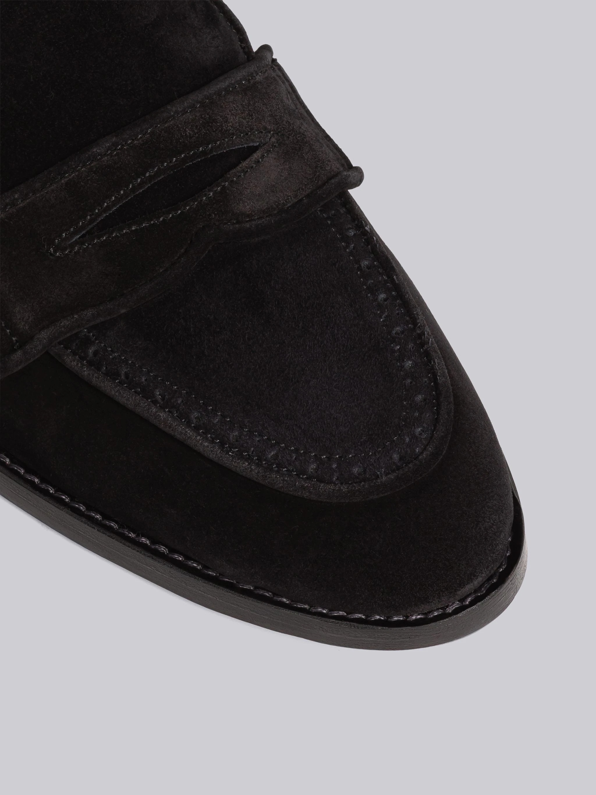 Fine Kid Suede Varsity Penny Loafer - 2