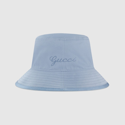 GUCCI Cotton bucket hat with embroidery outlook