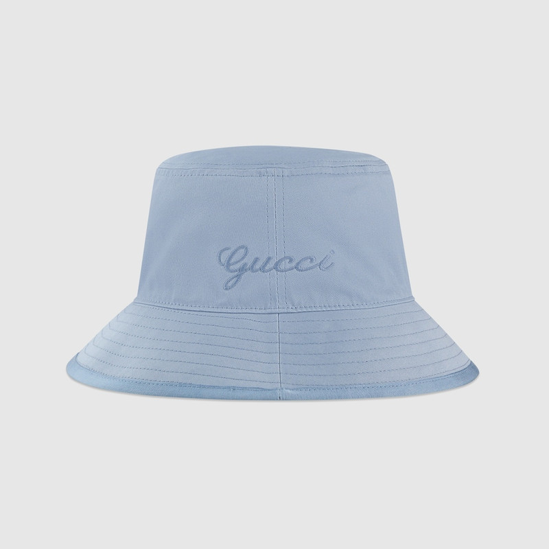 GUCCI Cotton bucket hat with embroidery outlook
