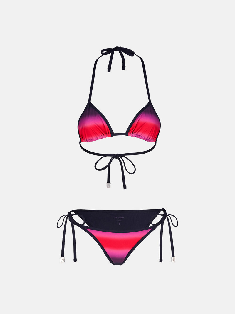 THE ATTICO RED, BLACK AND FUCHSIA BIKINI outlook