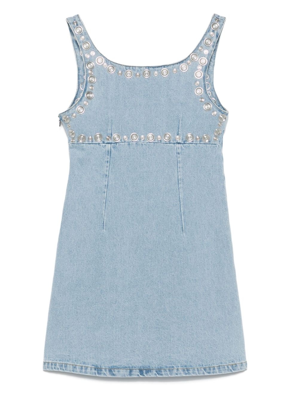 studded denim mini dress - 2
