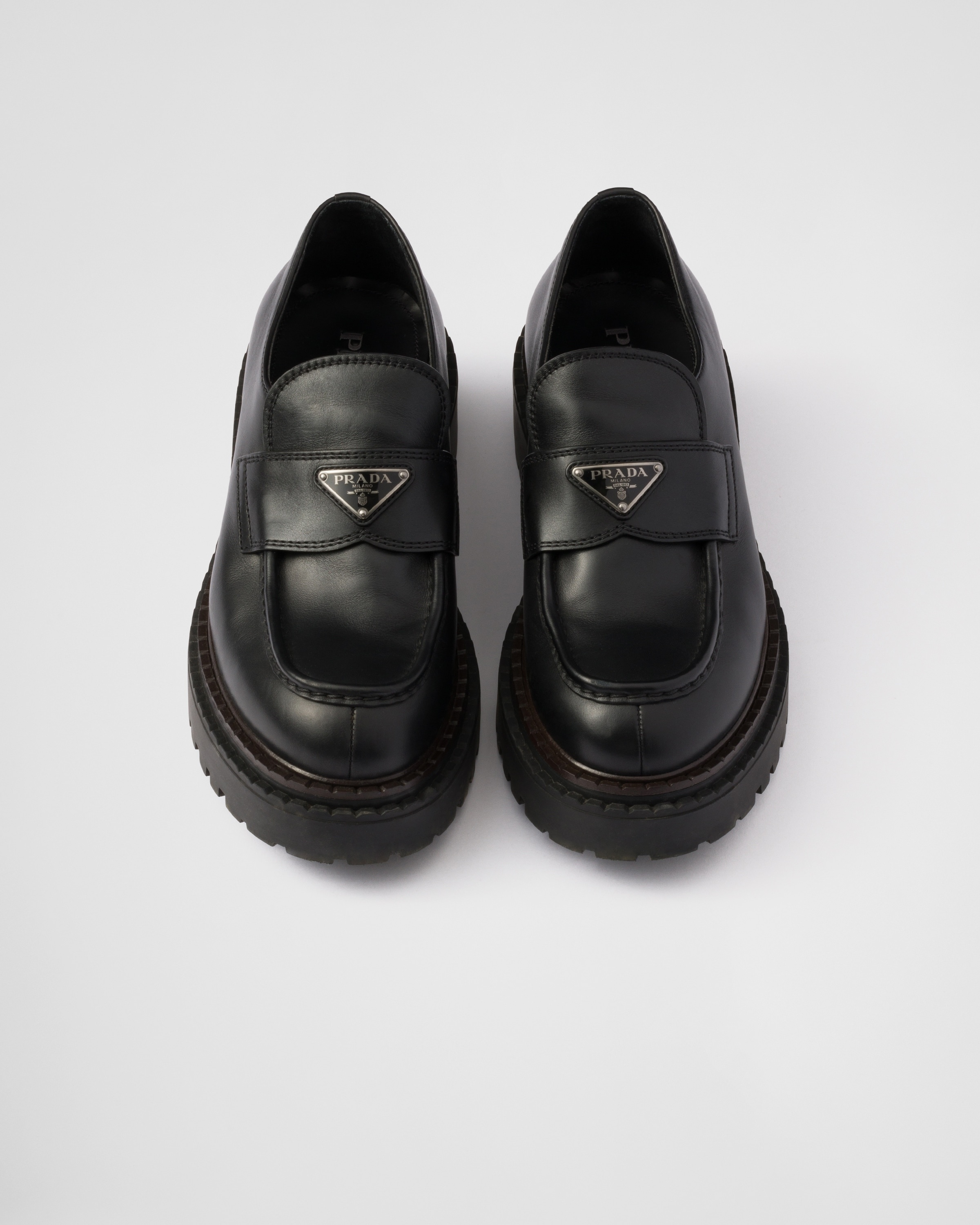 Double Chocolate leather loafers - 3
