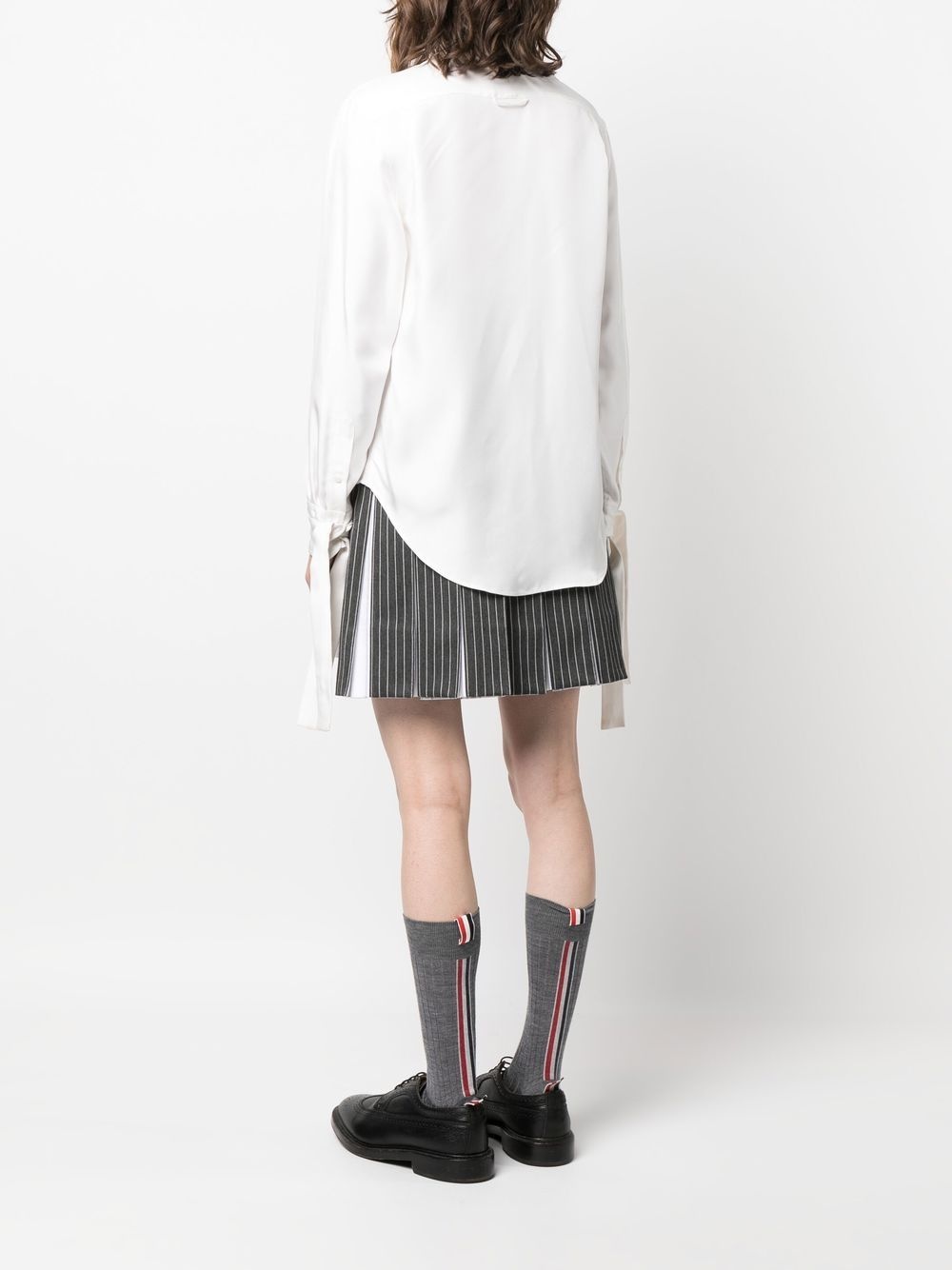 scarf-cuff detail shirt - 4