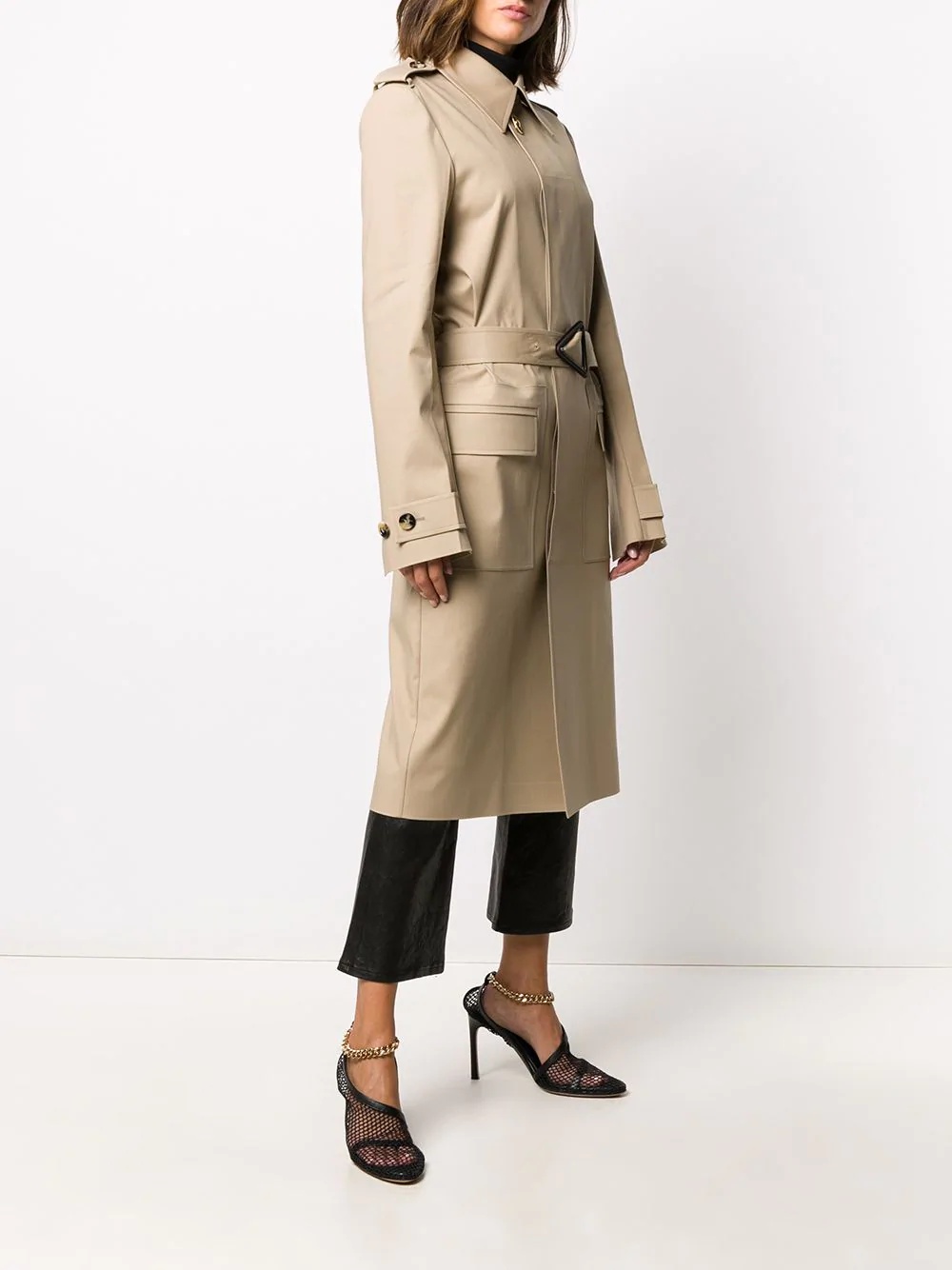 belted trench coat - 3