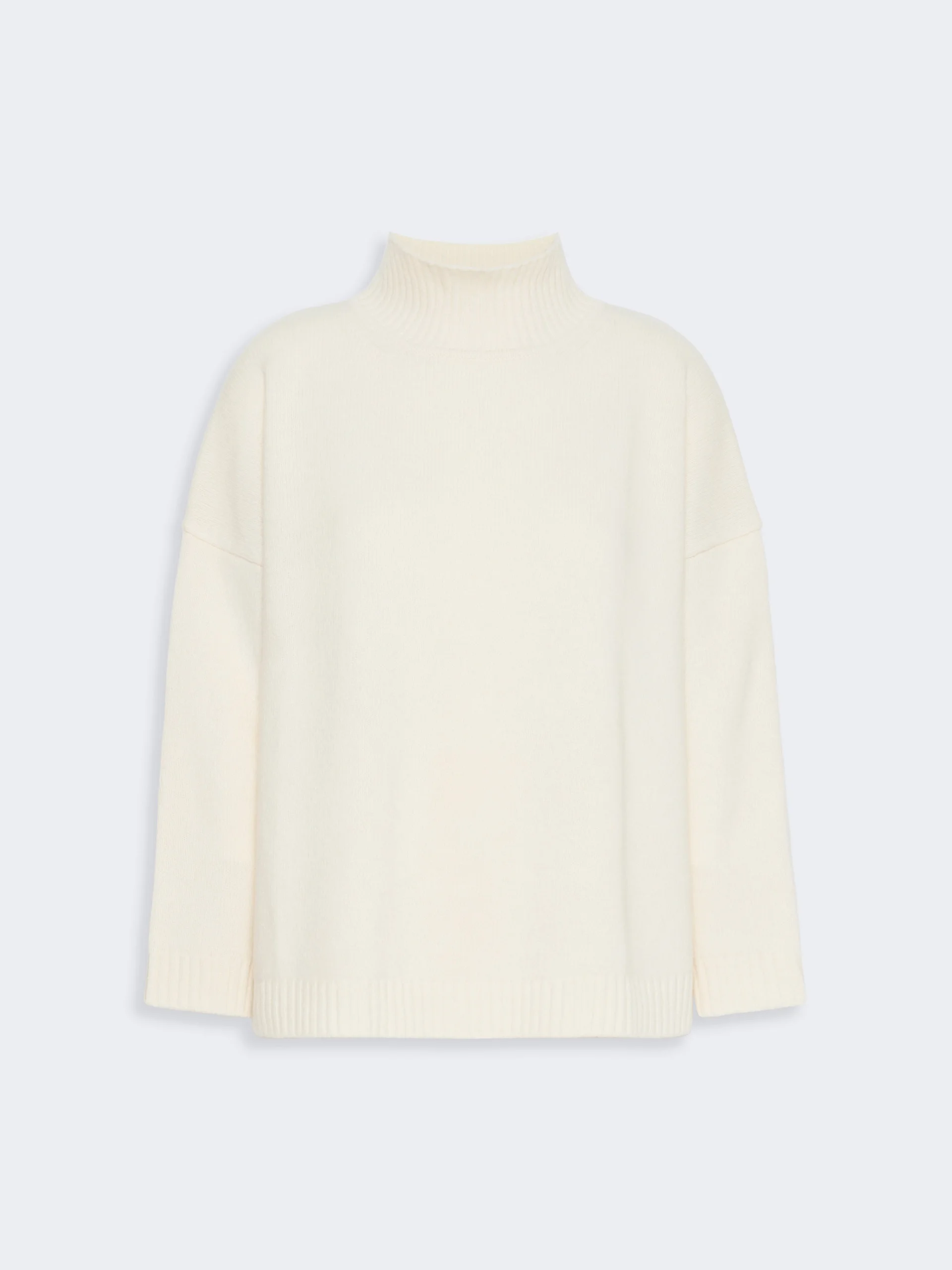 BORGIA Wool knit turtleneck jumper - IVORY - 1