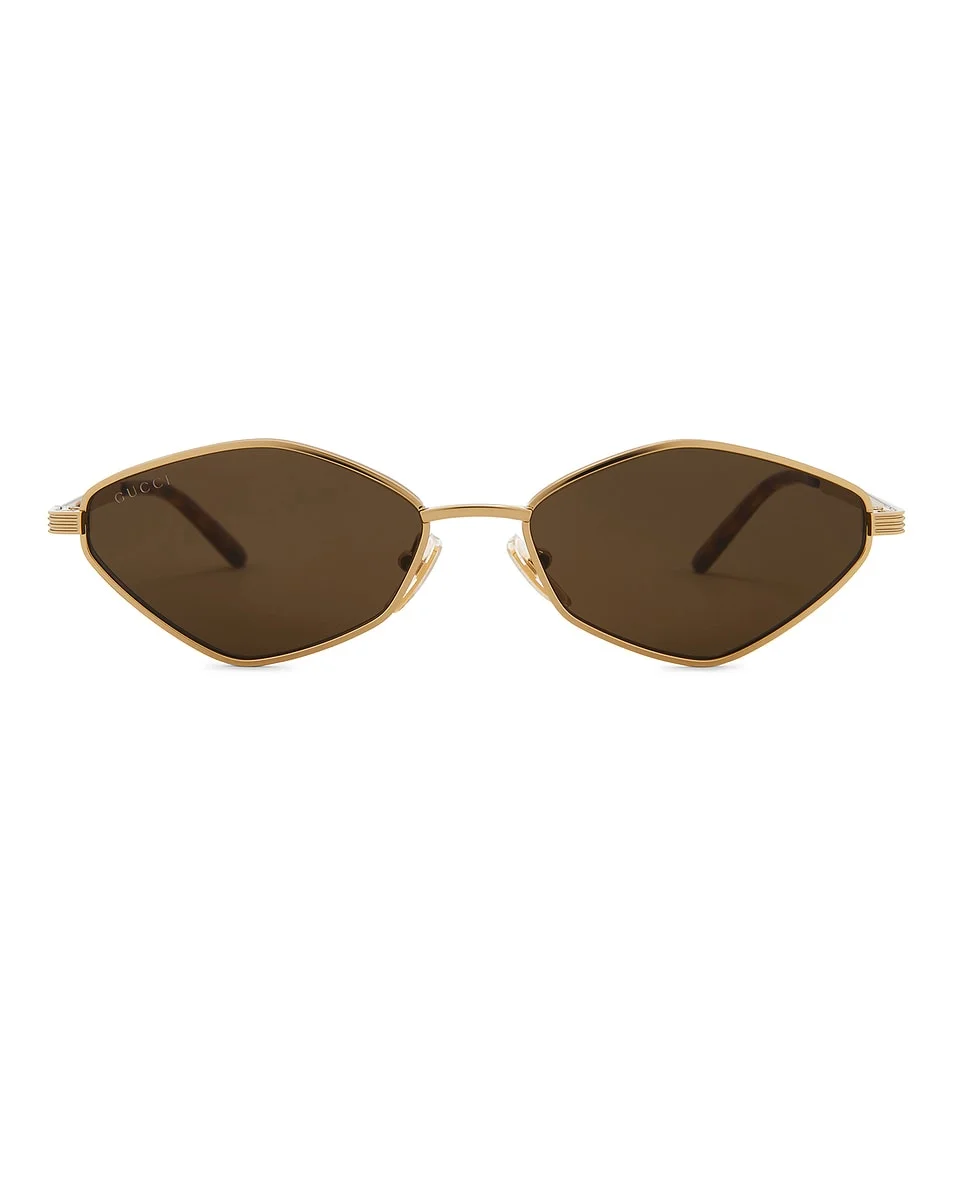 Light Metal Geometric Sunglasses - 1