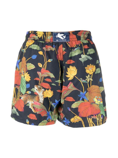 Etro Lily-print swim shorts outlook