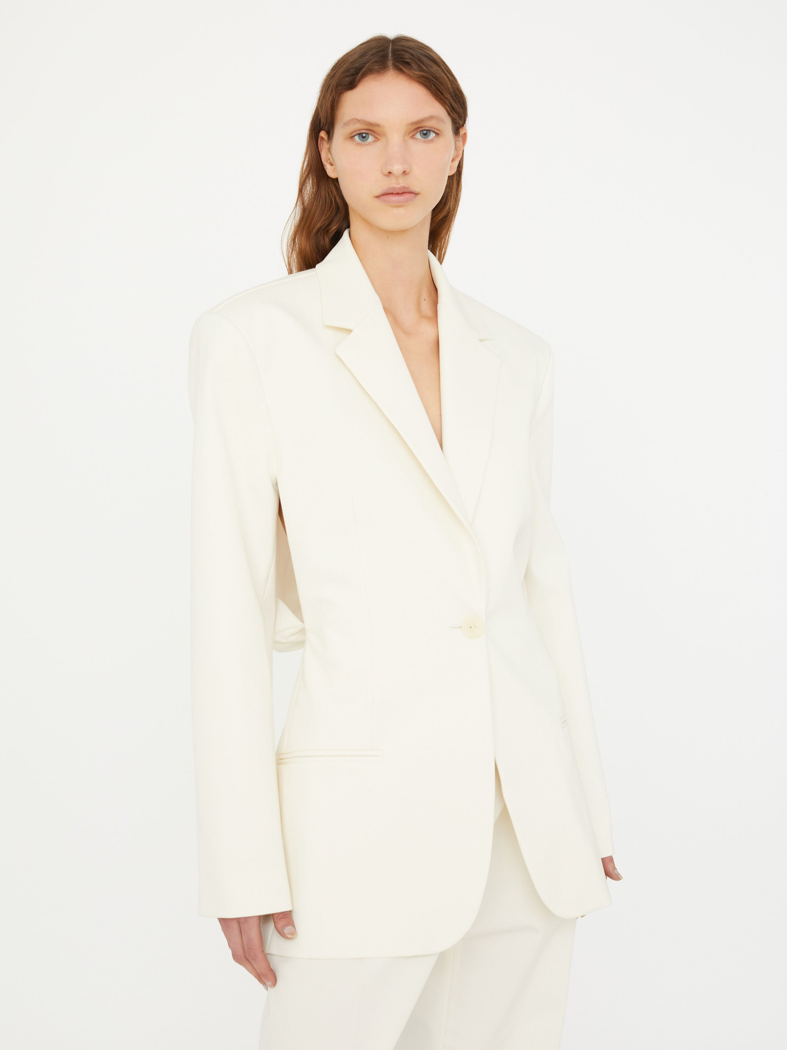 Intimate Bow Back Twill Blazer - 4